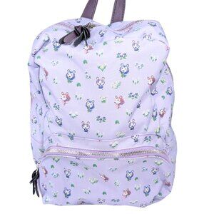 Nintendo Switch Animal Crossing Purple Nylon Small Zip Backpack